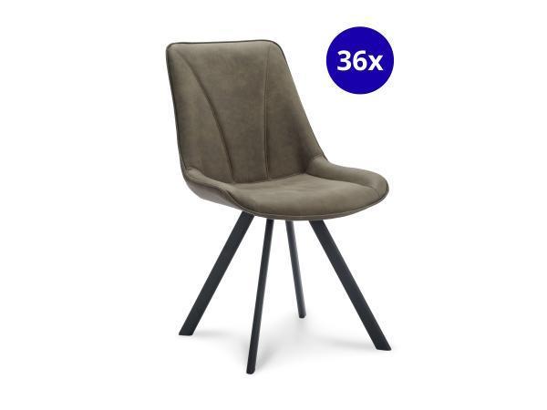 Veiling - Eetkamerstoel Basko (set van 36) Stof- Groen, Huis en Inrichting, Stoelen