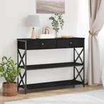 vidaXL Console Tafel Zwart Eiken 100x28x75 cm Geengineerd, Verzenden, Nieuw