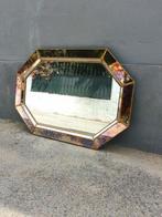 Spiegel- Grote Venetiaanse spiegel  - Brons, Hout, Kristal