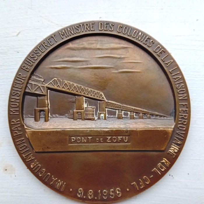 Belgisch-Congo. Medal 1956. Kabongo- KDL-CFL rail junction -, Postzegels en Munten, Munten en Bankbiljetten | Toebehoren