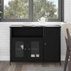 vidaXL Dressoir Zwart eiken 100 x 35 x 75 cm Bewerkt hout, Huis en Inrichting, Kasten | Dressoirs, Verzenden, Nieuw