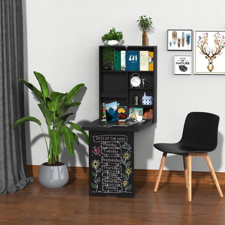 Wandtafel - Opklapbaar - Schoolbord - Zwart, Huis en Inrichting, Bureaus, Nieuw, Ophalen of Verzenden
