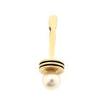 Gouden hanger met parel (pearl, kettinghanger, geelgoud), Handtassen en Accessoires, Bedels, Ophalen of Verzenden, Gebruikt, Goud
