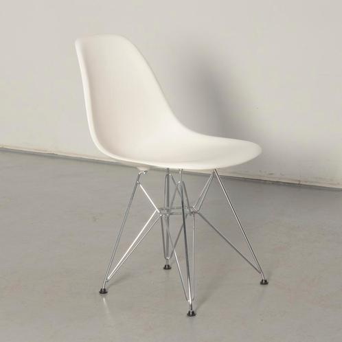 Vitra Eames DSR design kantinestoel, wit, 4-poot onderstel, Huis en Inrichting, Stoelen, Ophalen of Verzenden