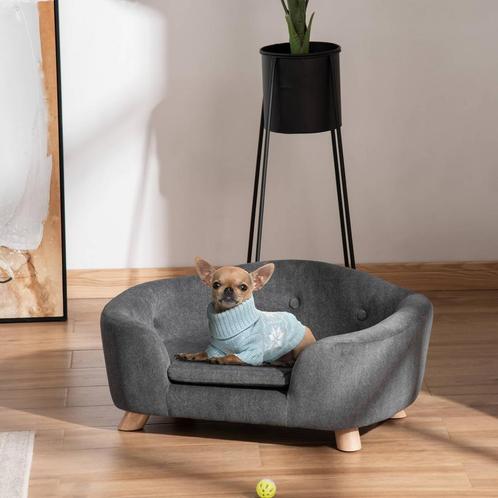 Huisdierensofa - ComfortZone - Zacht en Stevig - Grijs, Dieren en Toebehoren, Hondenmanden, Nieuw, Stof, Ophalen of Verzenden