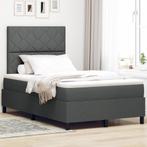 vidaXL Boxspringbed met Matras en LED - Donkergrijs, 120x200, Huis en Inrichting, Slaapkamer | Bedden, Verzenden, Nieuw