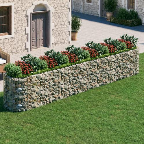 vidaXL Gabion plantenbak verhoogd 600x100x100 cm, Tuin en Terras, Bloempotten, Nieuw, Verzenden