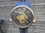 Klok - Metaal - 2026 - Moving Gears - 52 cm, Antiek en Kunst, Curiosa en Brocante
