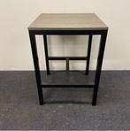 Sta-tafel (hxbxd) 111x80x80 cm, Bruin eiken blad - zwart