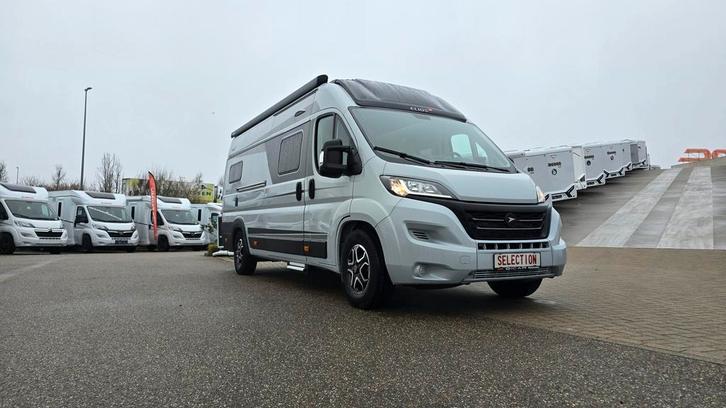 Elios 63 LB recente van met automaat en twinbedden 87155, Caravans en Kamperen, Mobilhomes, Cassettetoilet, Automaat, Treinzit