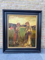 Walter Teunink (1941-) - Boer en boerin op het land, Antiek en Kunst