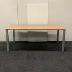 Wini bureau / tafel, 180x80 cm, havanna blad - grijs metalen, Bureau