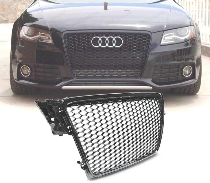 CALANDRE AUDI A4 B8 08-11 LOOK RS NOIR BRILLANT, Autos : Pièces & Accessoires, Carrosserie & Tôlerie, Envoi