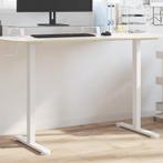vidaXL Zit-sta bureauframe (94-135)x60x(70-114) cm staal wit, Verzenden, Nieuw