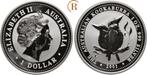 1 Dollar Kookaburra 1 Unze Feinzilver 2001 Australien:, Timbres & Monnaies, Monnaies | Amérique, Verzenden
