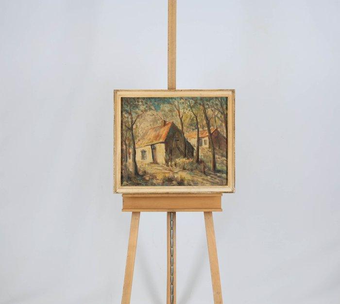 Marinus Bies (1894-1975) - Huis in het bos, Antiek en Kunst, Kunst | Schilderijen | Klassiek