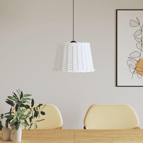 vidaXL Plafondlampenkap Ø40x26 cm wicker wit, Huis en Inrichting, Lampen | Overige, Nieuw, Verzenden