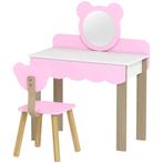 TRUUSK Kinder Kaptafel Set - Met Kruk - Make-up Spiegel - Be, Kinderen en Baby's, Verzenden, Nieuw