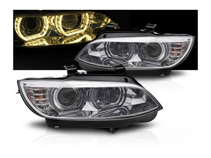 Xenon koplampen Yellow LED DRL Chrome geschikt voor BMW E92, Auto-onderdelen, Verlichting, Nieuw, Universele onderdelen, Verzenden