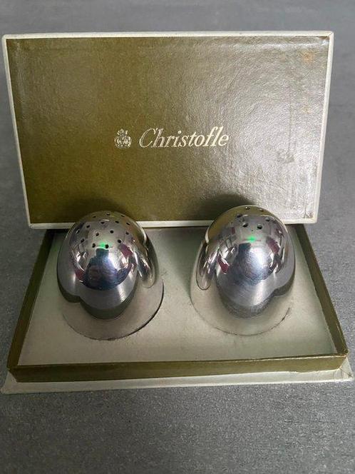Christofle - Zout- en pepervaatjes (2) - Verzilverd, Antiek en Kunst, Antiek | Meubels | Tafels