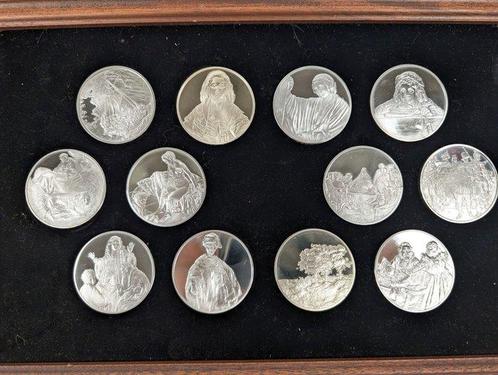 Nederland. 1974 Coffret en acajou de 51 médailles de, Postzegels en Munten, Munten | Europa | Niet-Euromunten