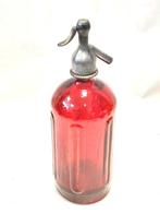 Fles - karamelen rood sifon, Antiek en Kunst, Antiek | Keukengerei