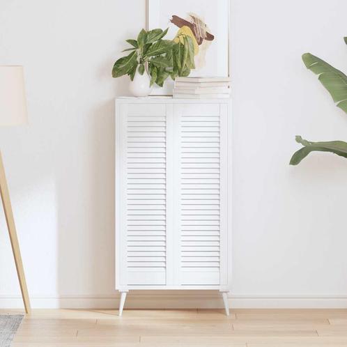 vidaXL Kastdeuren louvredesign 2 st 99x29,5 cm wit, Doe-het-zelf en Bouw, Hang- en Sluitwerk, Nieuw, Verzenden