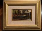 Herman Bogman jr. (1890-1975) - Aangemeerde boot aan vaart., Antiek en Kunst