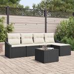 vidaXL Tuin Eettafel Set met kussen met opslag 5 pcs Bruin, Verzenden, Nieuw