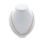 Gouden jasseron schakel collier | 45,5 cm (ketting), Ophalen of Verzenden, Gebruikt, Overige kleuren, Goud