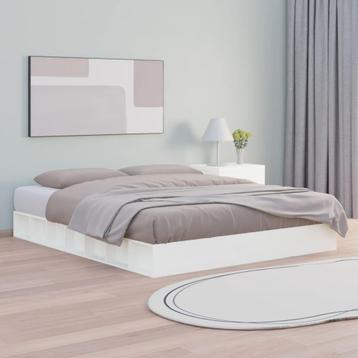 vidaXL Bedframe massief hout wit 180x200 cm, Huis en Inrichting, Slaapkamer | Bedden, Verzenden, Nieuw