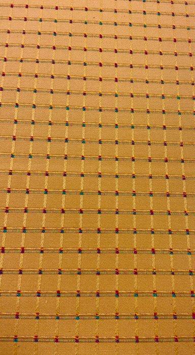 Gestructureerde stof met een regelmatig roosterpatroon -, Antiquités & Art, Tapis & Textile