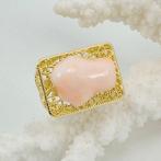 Koraal - Zilver, Verguld - Ring - CORALLO ROSA, Verzamelen, Mineralen en Fossielen