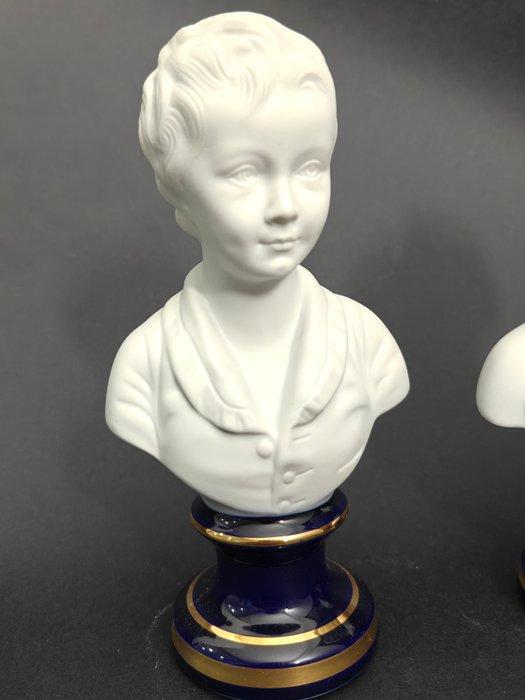 Limoges - daprès Jean-Antoine Houdon - Buste, Les Enfants, Antiek en Kunst, Curiosa en Brocante