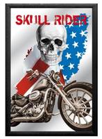 Skull Rider Mancave spiegel, Huis en Inrichting, Woonaccessoires | Overige, Nieuw, Verzenden