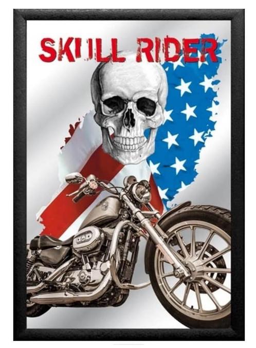 Skull Rider Mancave spiegel, Maison & Meubles, Accessoires pour la Maison | Autre, Envoi