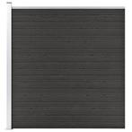 vidaXL Schutting 175x186 cm HKC grijs, Verzenden, Nieuw