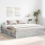 vidaXL Bedframe betongrijs 180x200 cm Super King Size, Huis en Inrichting, Slaapkamer | Bedden, Verzenden, Nieuw