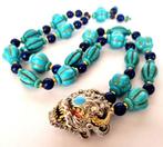 Lapis lazuli - Turquoise - ketting - Divin - Dragon (druk) -