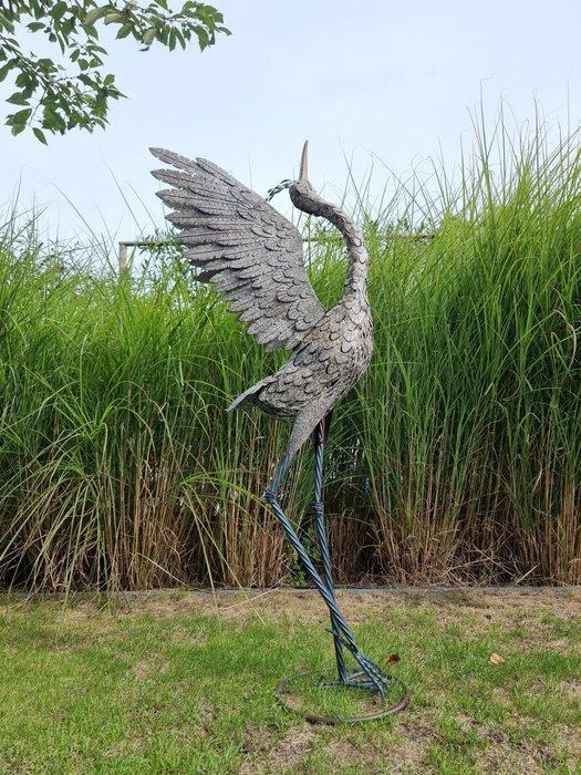 Beeldje - An XXL lifelike Heron - metal, Antiek en Kunst, Curiosa en Brocante