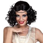 Zwarte Pruik Flapper Met Hoofdband, Verzenden, Nieuw