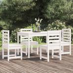 vidaXL 5-delige Tuinset massief grenenhout wit, Tuin en Terras, Tuinsets en Loungesets, Verzenden, Nieuw, Tuinset