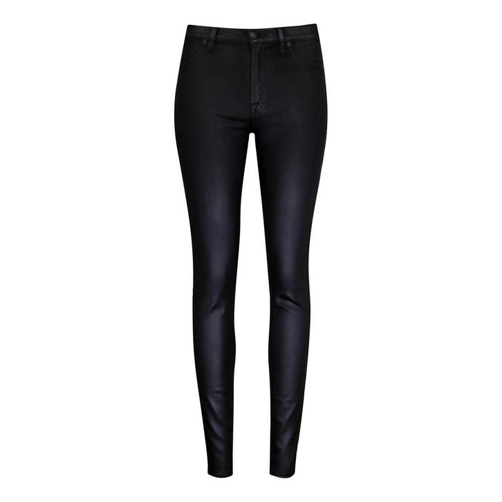 7 for all Mankind • coated skinny jeans zwart • 31, Kleding | Dames, Broeken en Pantalons, Verzenden