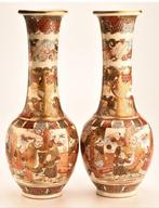 Vaas - Porselein, Grote en zeer fijne paar, Antiek en Kunst