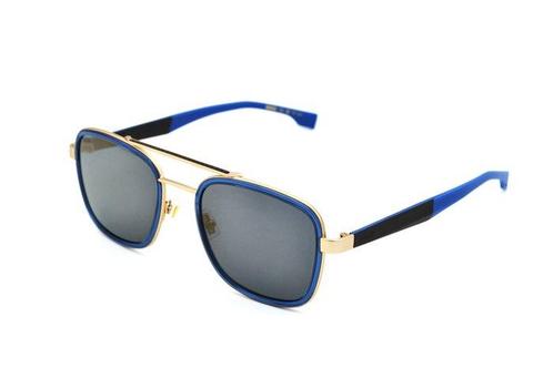 Hugo Boss - 1486S LKSWM - Blue Acetate & Gold - Rectangular, Handtassen en Accessoires, Zonnebrillen en Brillen | Dames