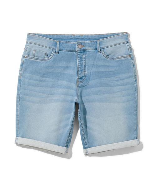 HEMA Heren Short Jogdenim Lichtblauw, Kleding | Heren, Overige Herenkleding, Ophalen of Verzenden