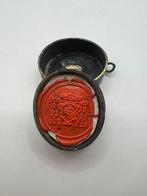 Reliekhouder - Brons, Gouden cartouche - 20e eeuw - Santa