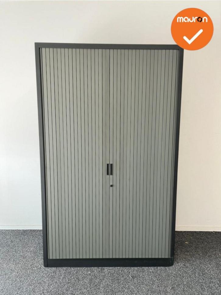 Roldeurkast - Basic - 195x120x45cm - Antracietgrijs met lich, Zakelijke goederen, Kantoor en Winkelinrichting | Kantoormeubilair en Inrichting