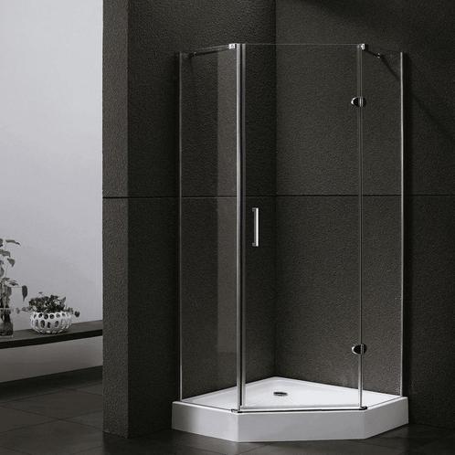 Aanbieding: Douchecabine Sanilux Joëlle vijfhoek 1 deur, Doe-het-zelf en Bouw, Sanitair, Douche, Nieuw, Chroom, Ophalen of Verzenden