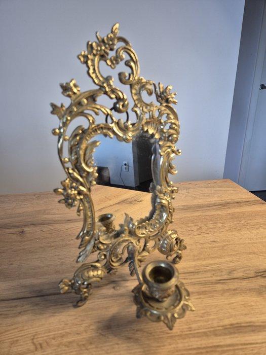 Spiegel - Brons - Spiegel Rococo-stijl, Antiek en Kunst, Antiek | Overige Antiek